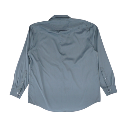 Gray Tall Solid Long Sleeve Button Down