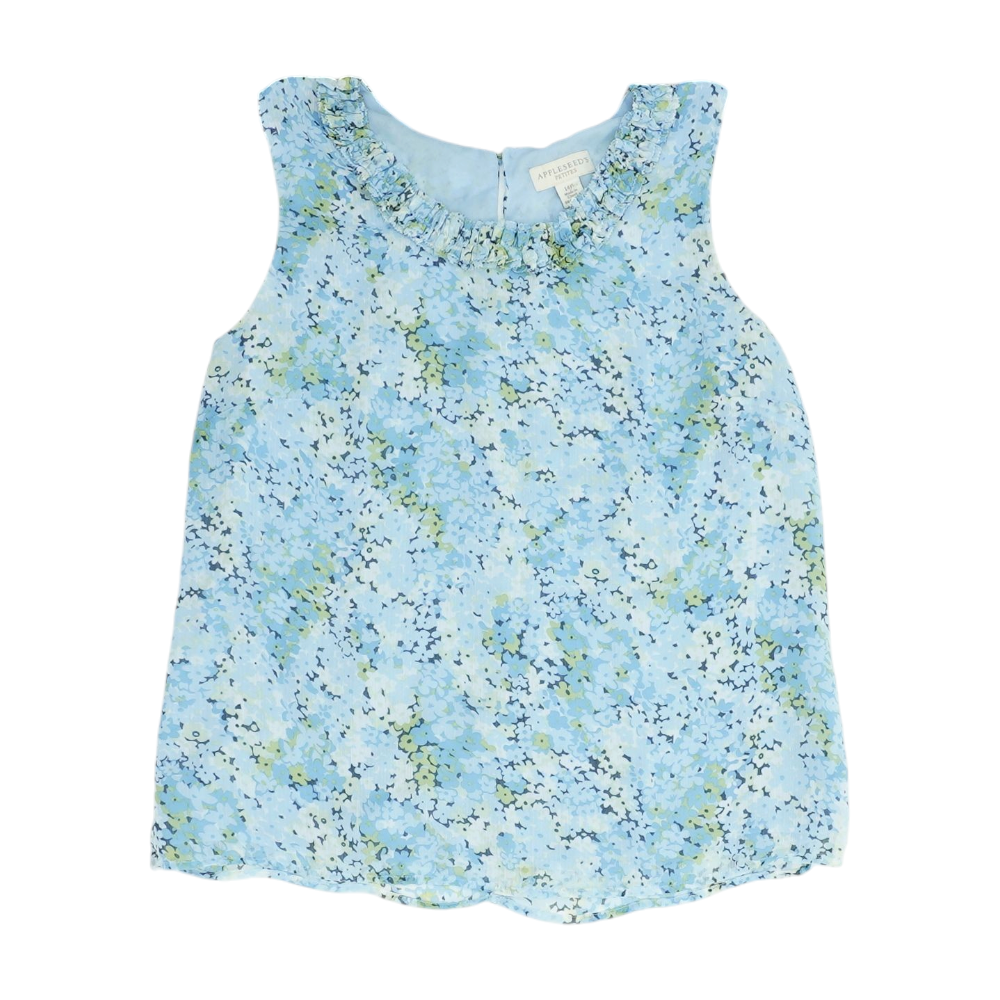 Blue Petite Floral Blouse