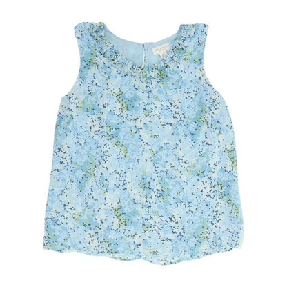 Blue Petite Floral Blouse