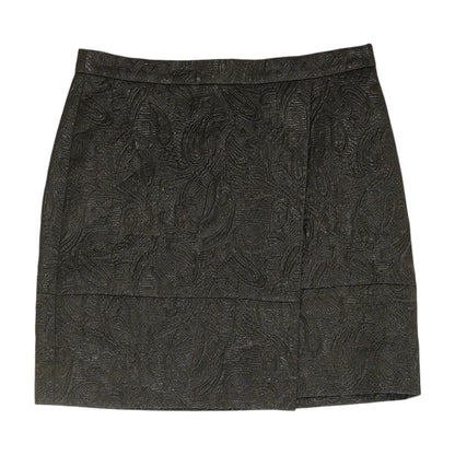 Black Paisley Mini Skirt