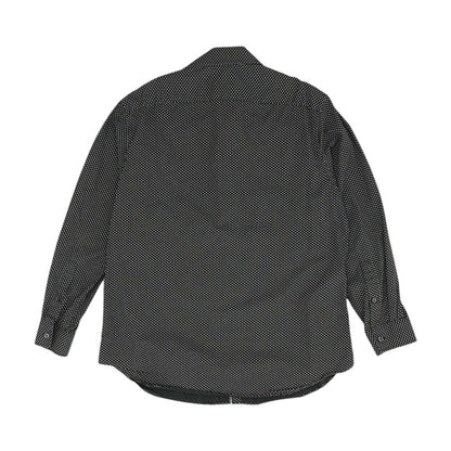 Black Geometric Long Sleeve Button Down
