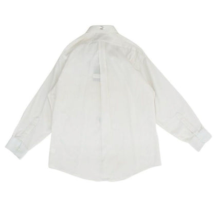 Beige Striped Long Sleeve Button Down