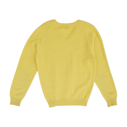 Vintage Yellow Solid Pullover Sweater