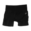 Black Solid Active Shorts