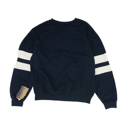 Navy Solid Sweatshirt Pullover