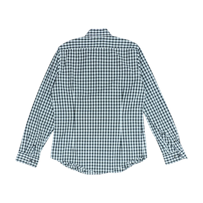 White Check Long Sleeve Button Down