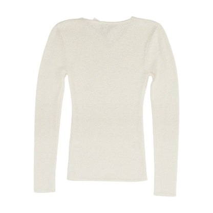 White V-Neck Sweater
