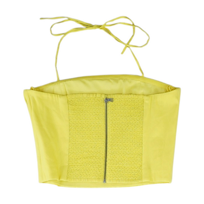 Yellow Cropped Blouse