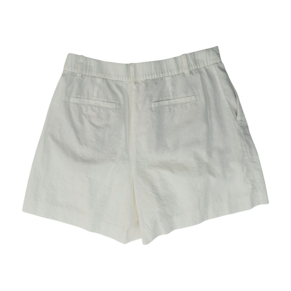 White Solid Chino Shorts