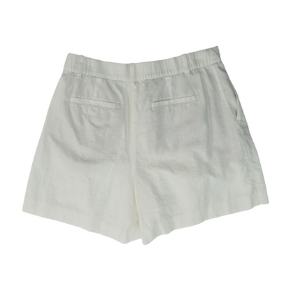 White Solid Chino Shorts