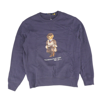 Navy Print Sweatshirt Pullover