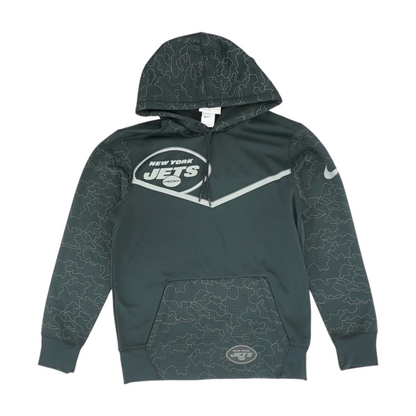 Black New York Jets Print Hoodie Pullover