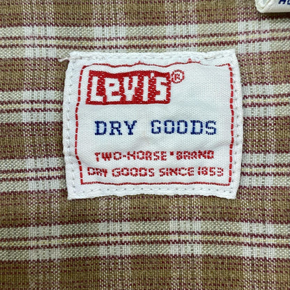 Vintage Brown Check Long Sleeve Button Down