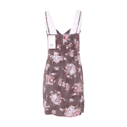 Brown Floral Mini Dress