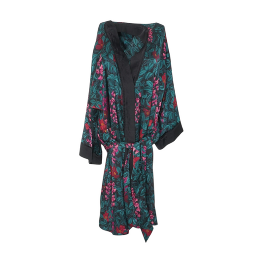 Black Floral Robe