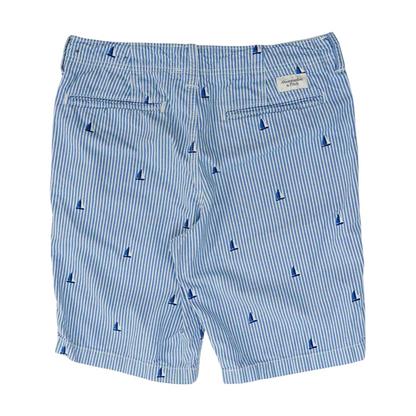 Blue Striped Chino / Khaki Shorts