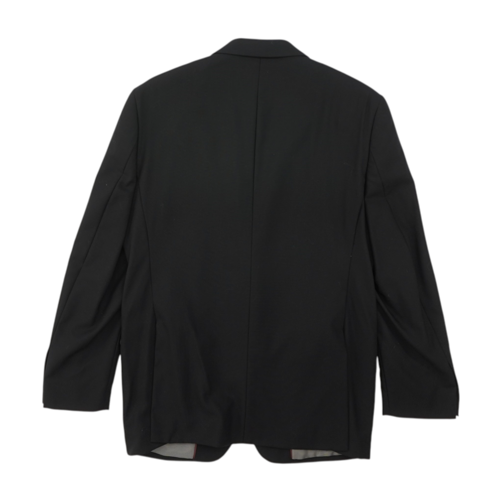 Black Long Solid Suit Jacket