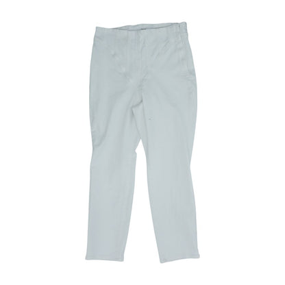 White Casual Straight Pants