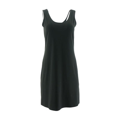 Black Solid Mini Dress