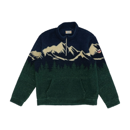 Multi Abstract 1/4 Zip Pullover
