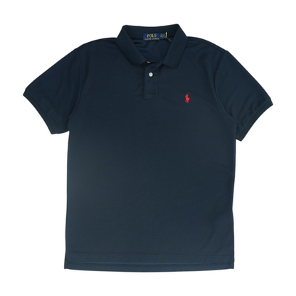 Navy Solid Short Sleeve Polo