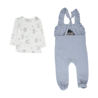 Blue Graphic Long Sleeve Set