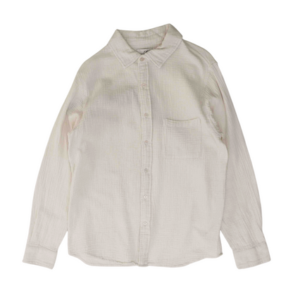 Joe's Jeans White Solid Long Sleeve Button Down – Image 1