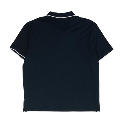 Navy Solid Short Sleeve Polo