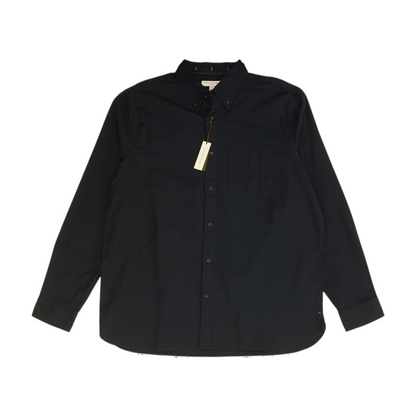 Navy Solid Long Sleeve Button Down