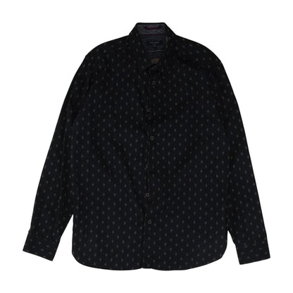 Black Misc Long Sleeve Button Down
