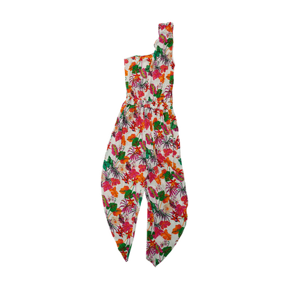 White Tropical Jumpsuit
