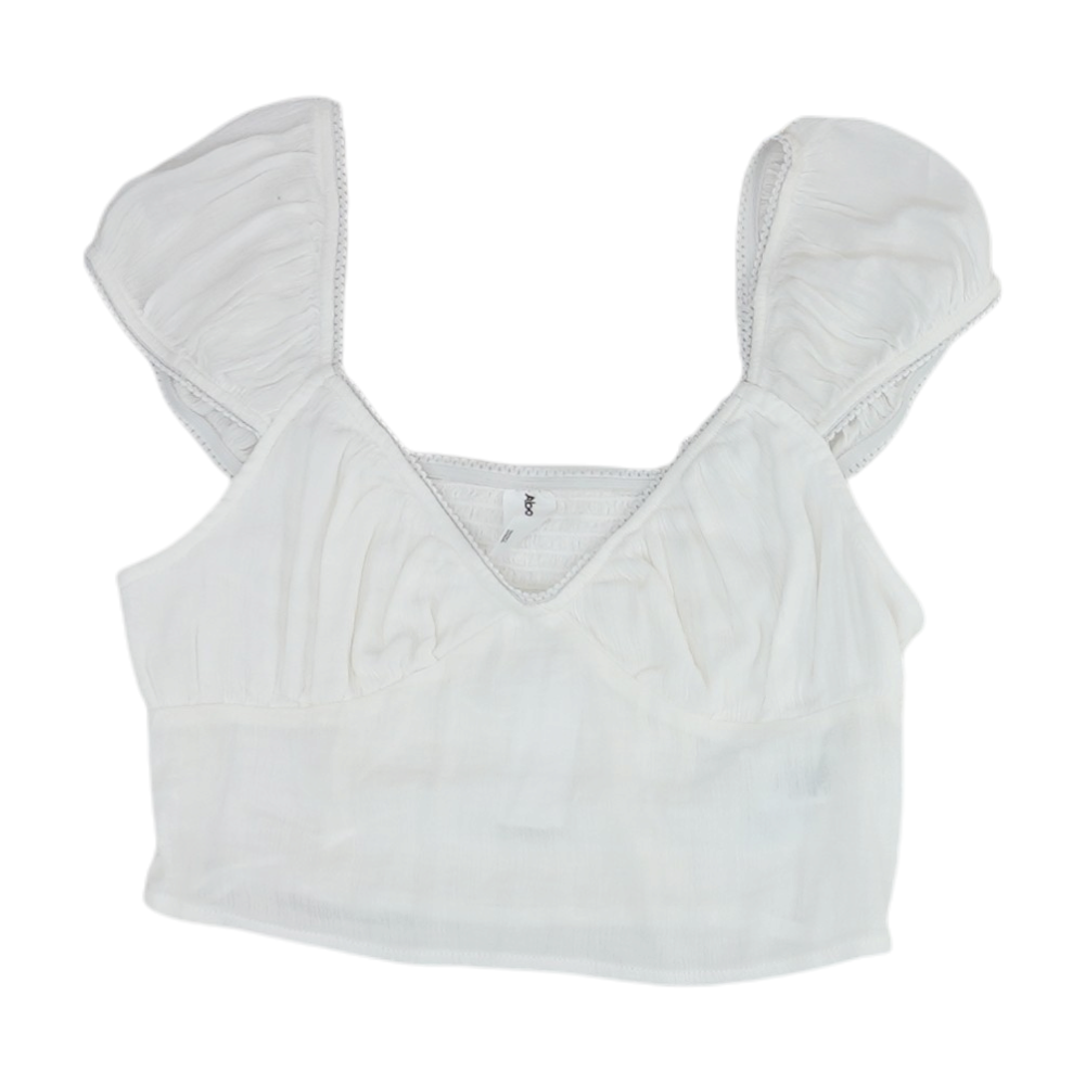 White Cropped Blouse
