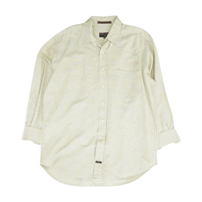 Beige Check Long Sleeve Button Down
