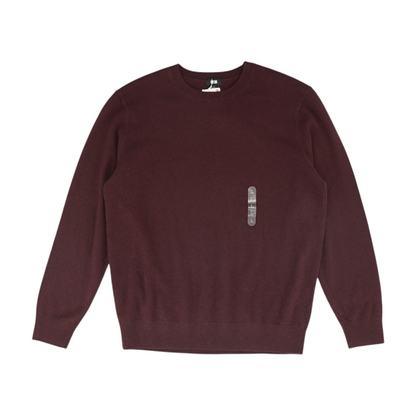 Maroon Solid Pullover Sweater