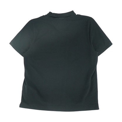 Black Solid Short Sleeve Polo