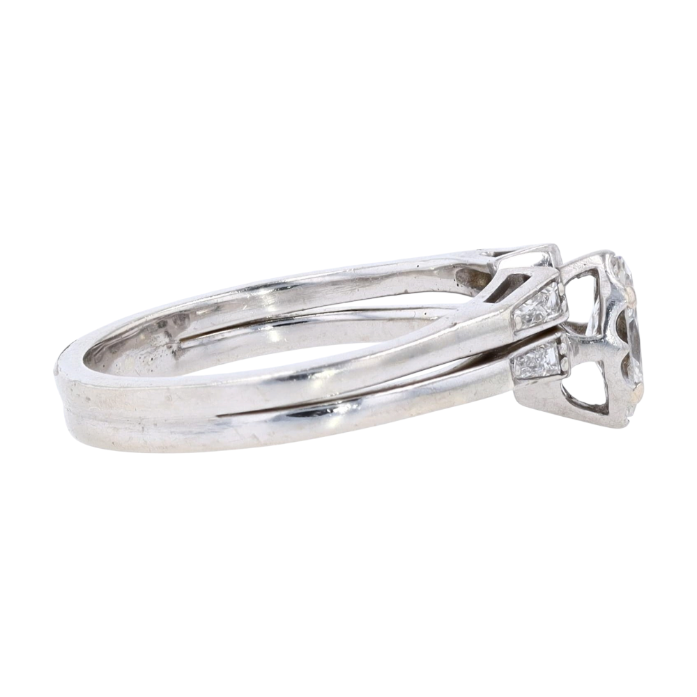3/8 ctw 14K White Gold Diamond Engagement Ring – Image 4