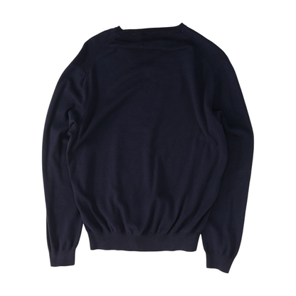 Navy Solid Pullover Sweater
