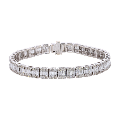 3 1/3 ctw 14K White Gold Diamond Tennis Bracelet