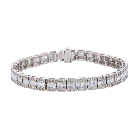 3 1/3 ctw 14K White Gold Diamond Tennis Bracelet