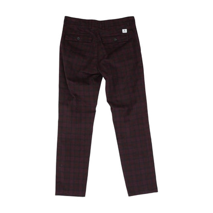 Maroon Plaid Chino Pants