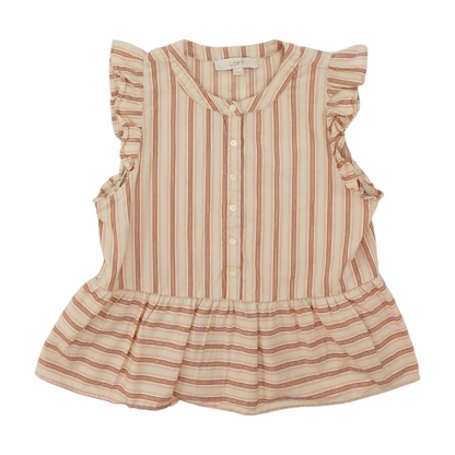 Beige Striped Blouse