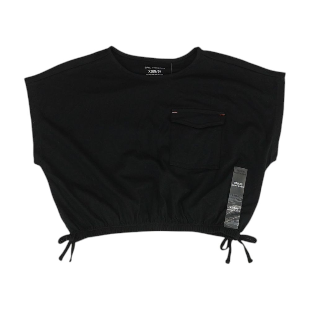 Epic Threads Black Solid Crewneck T Shirt – Image 1