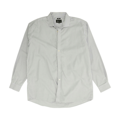 Gray Striped Long Sleeve Button Down