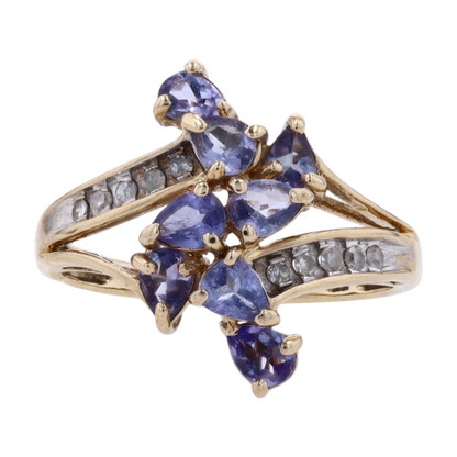 10K Yellow Gold Diamond Fashion Ring