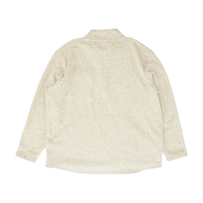 Beige Solid 1/4 Zip Pullover