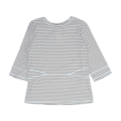 White Graphic Blouse