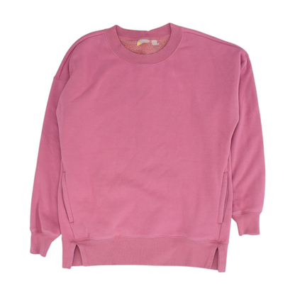 Pink Solid Sweatshirt Pullover