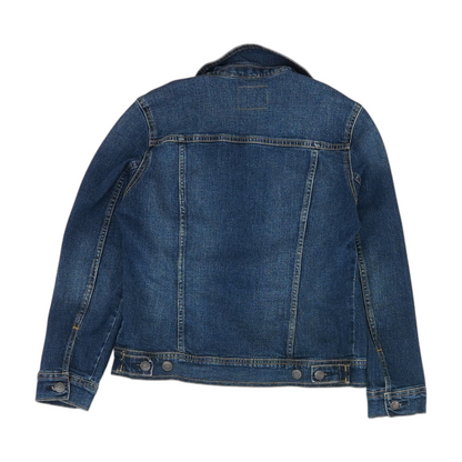 Blue Solid Denim Jacket