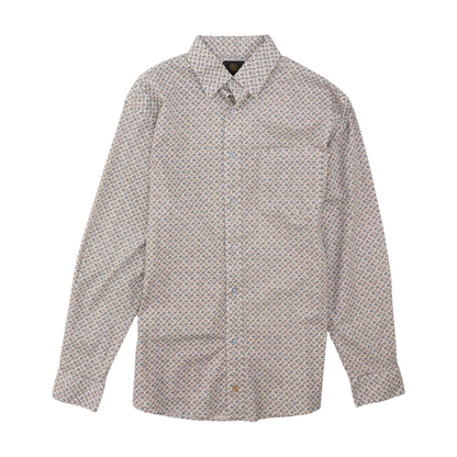 White Check Long Sleeve Button Down