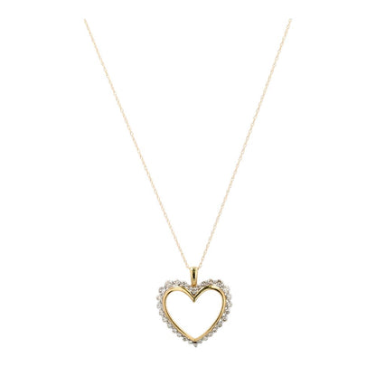 .50 ct 10K Gold Diamond Heart Pendant Necklace